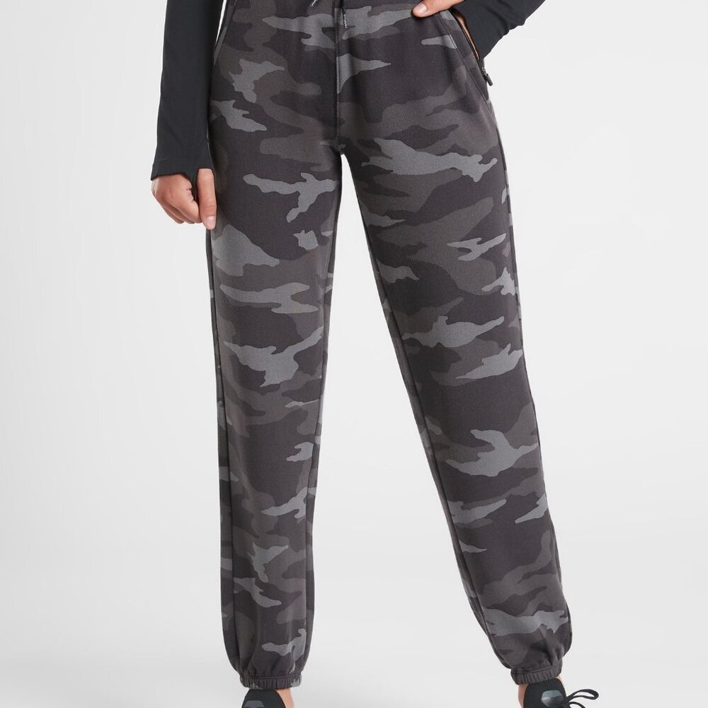 Athleta Girl Printed Powervita Jogger Charcoal/Gray Camo - Girls XL 14